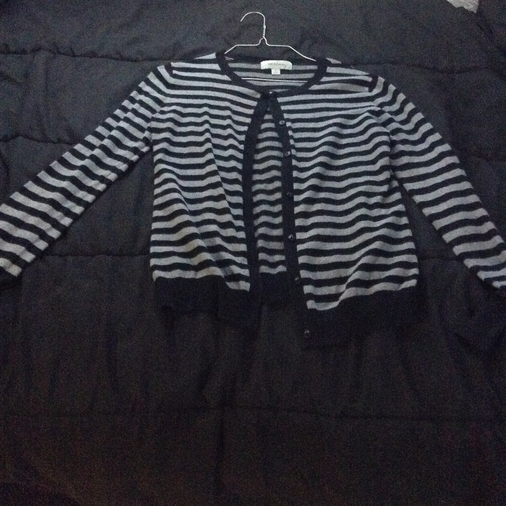 Black and grey shawl/light sweater