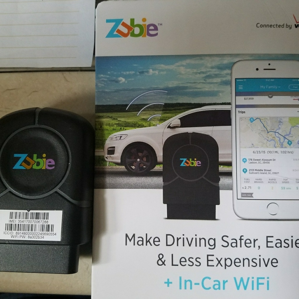 Zubie GPS car tracker with in car WiFi