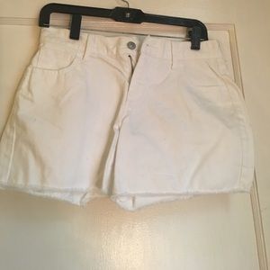 White Jean Shorts