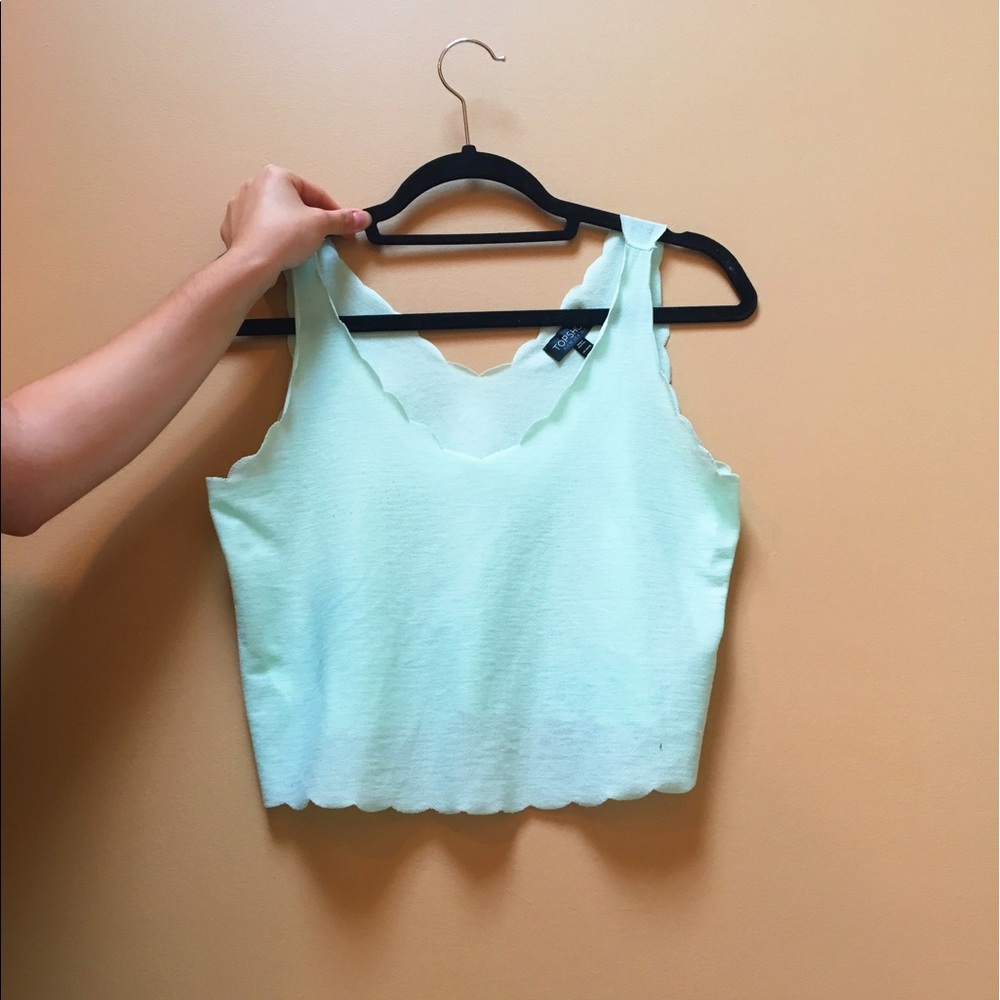 TopShop Scalloped Cropped Tank