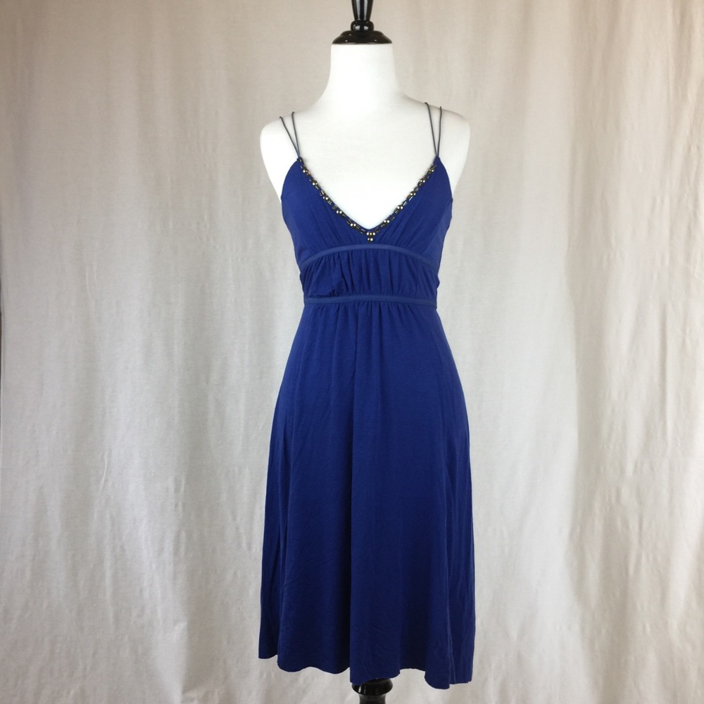 Free People Beaded Crossover Strap Dress