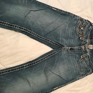 Men's thick stitch True Religion denim