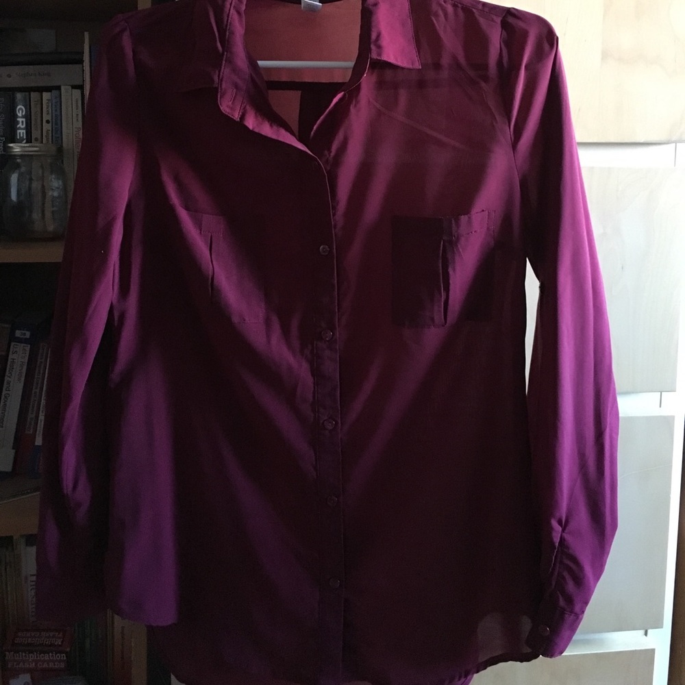 Burgundy Button down