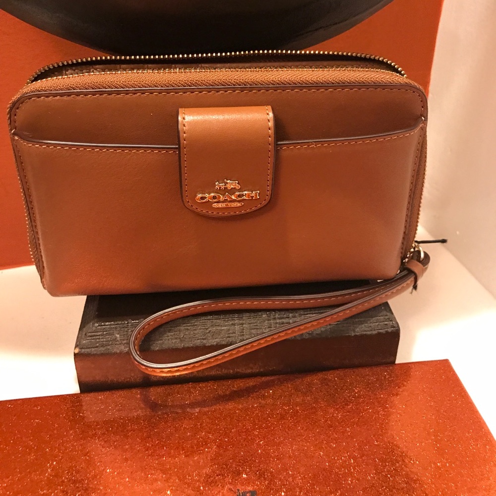 Coach Leather Wristlet Wallet