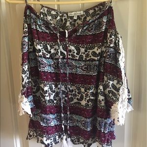 Off the shoulder boho shirt