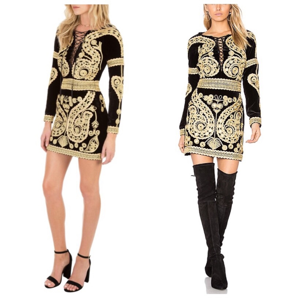 ❤️MAKE OFFER❤️🆕FOR LOVE & LEMONS-PARIS MINI DRESS - Picture 3 of 6