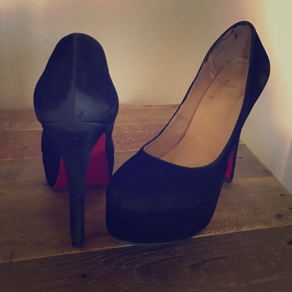 Black Suede Platform Red Bottoms