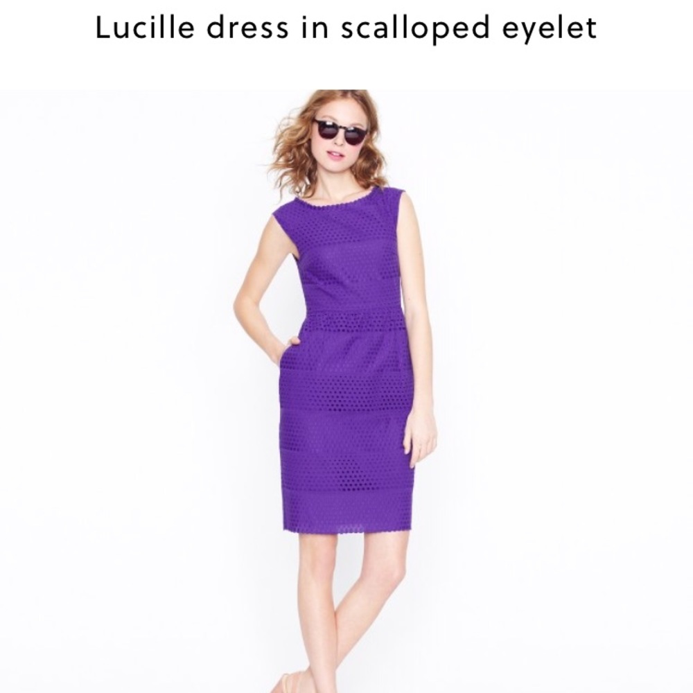 Purple eyelet Jcrew dress