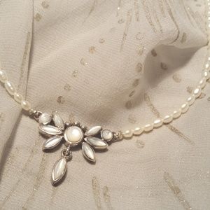 Fresh water pearl and Sterling silver necklace