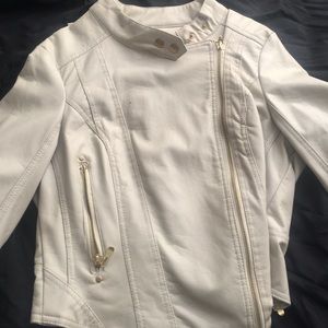 Beige/nude faux leather Wetseal jacket