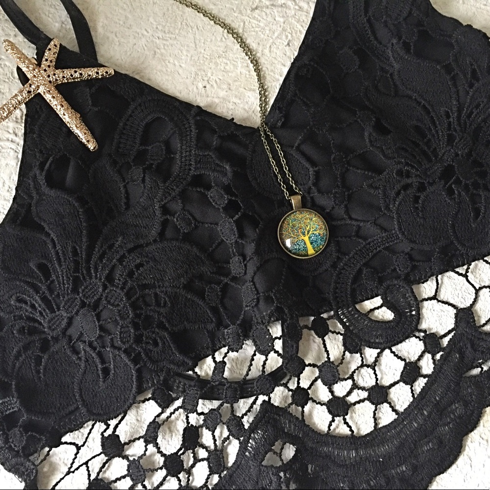 ✨Amazing lace crop top tank strappy festival boho