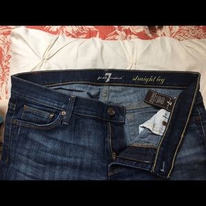 7 for All Mankind Dark Wash Straight leg jeans
