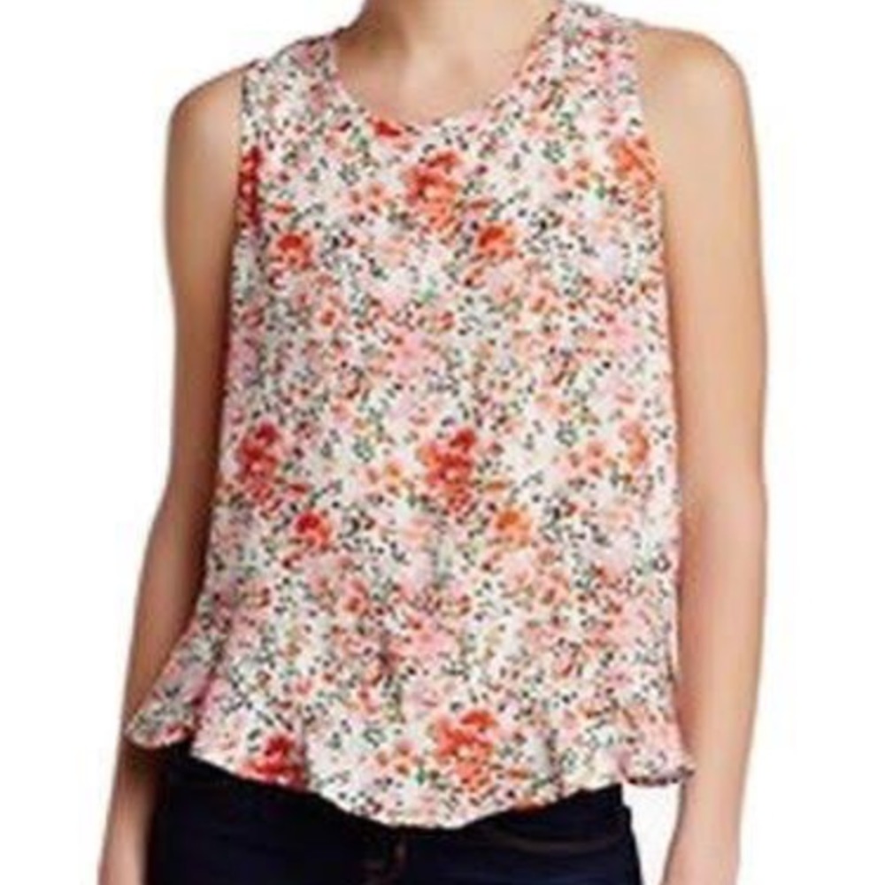 ๐โค๏ธHP!! Harlowe&Graham Floral BackTie Peplum Cami - Picture 2 of 8