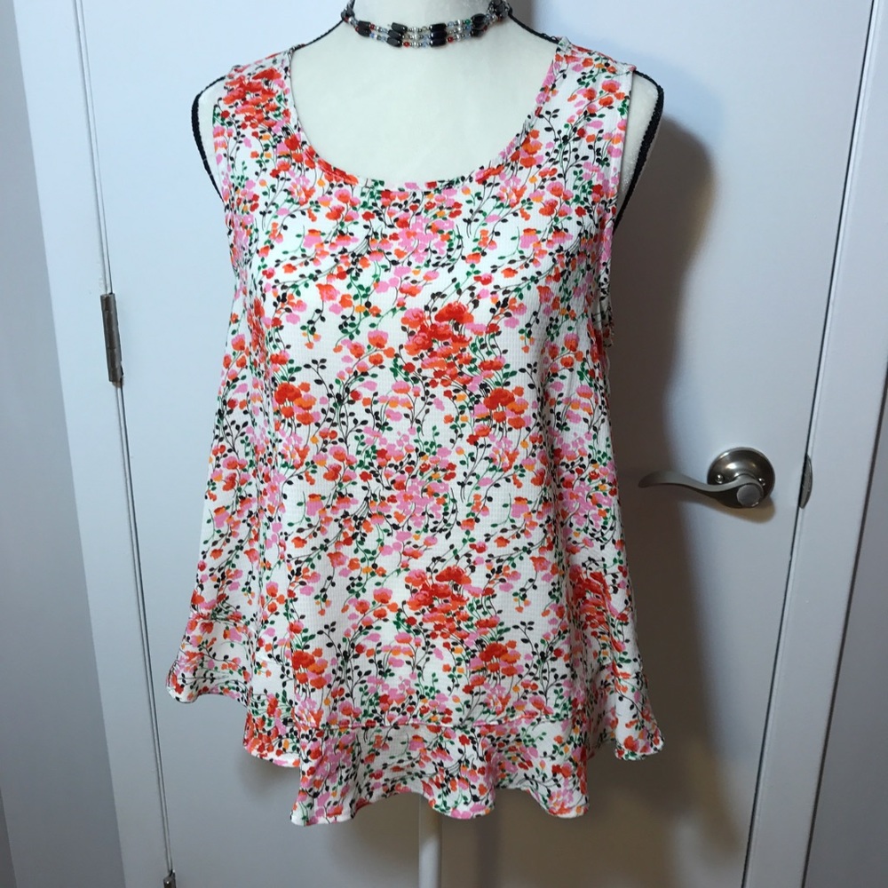 ๐โค๏ธHP!! Harlowe&Graham Floral BackTie Peplum Cami - Picture 1 of 8