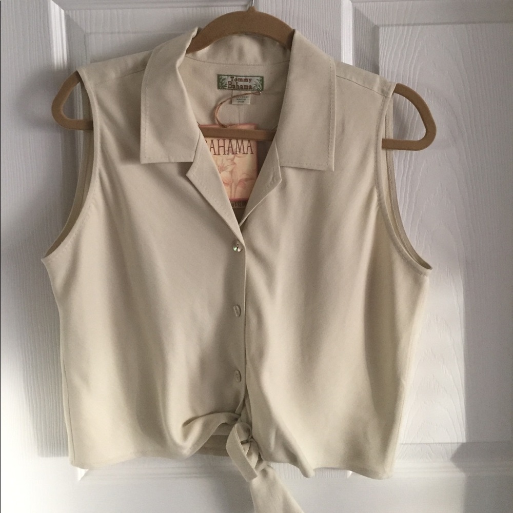 TOMMY BAHAMA 100% SUEDED SILK TOP - NEW