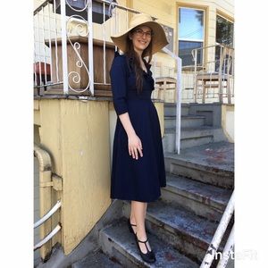 Eshakti fit and flare dress with pockets, size 8/M