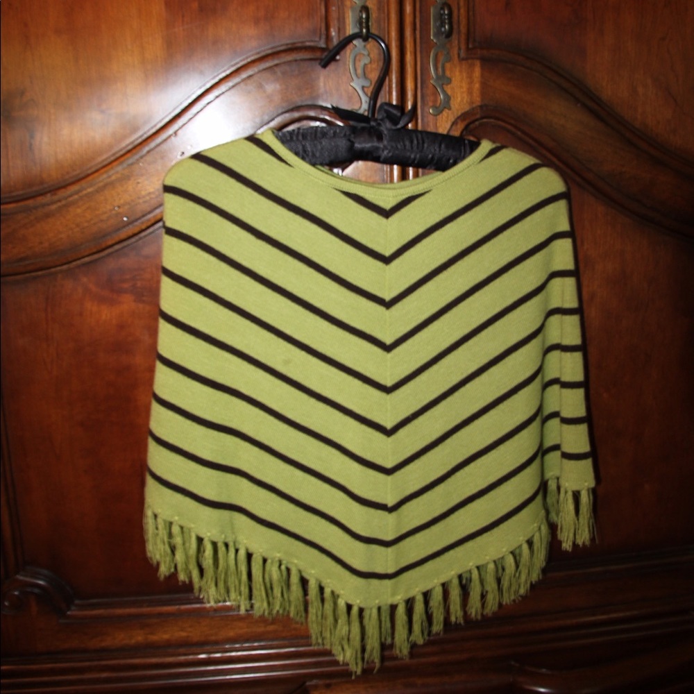 green and brown stripped shaw