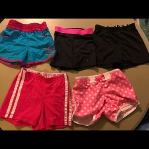 5 pair athletic shorts size 6