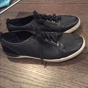 Calvin Klein Navy Leather Sneakers