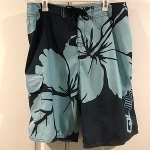 Quicksilver board shorts light/dark blue size 36