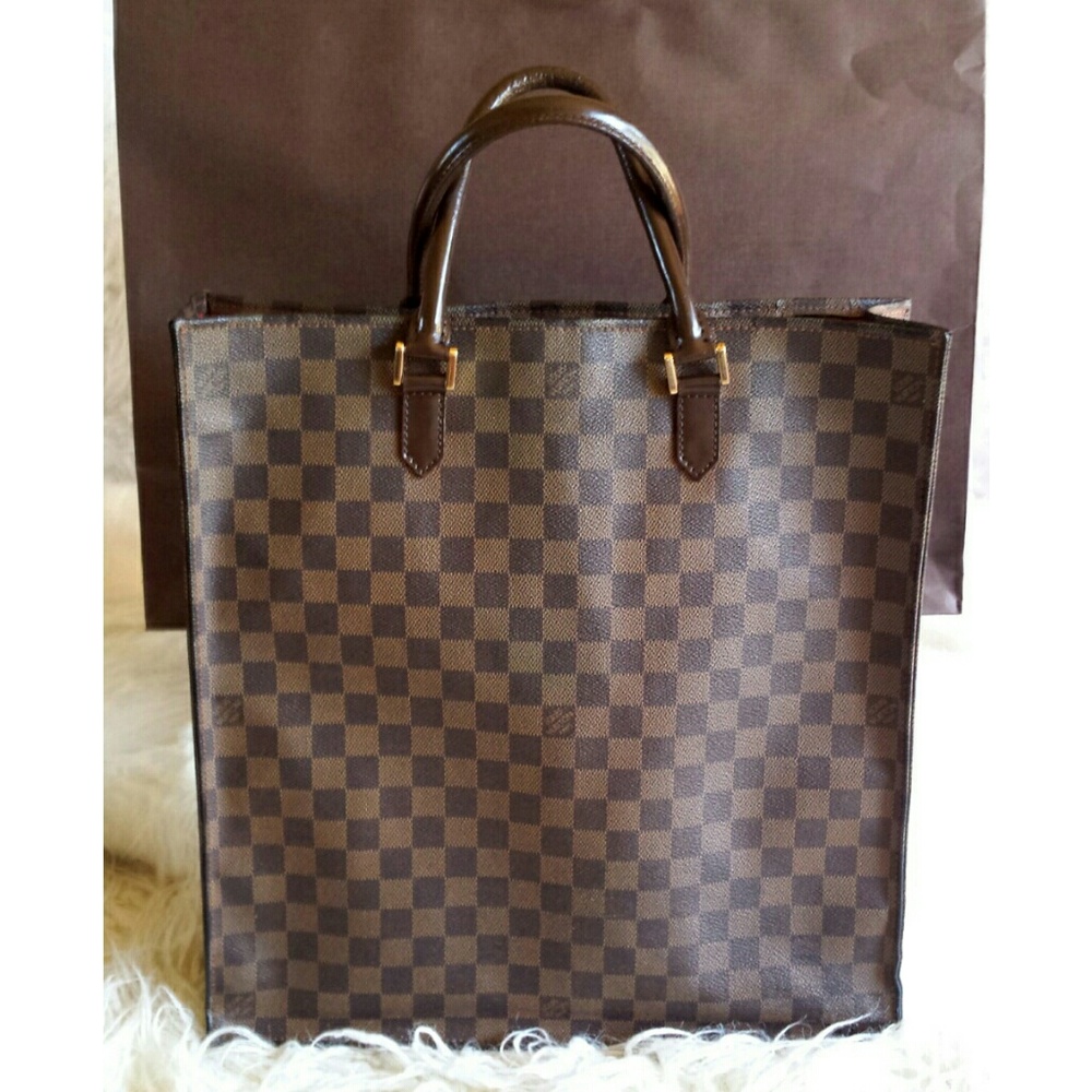 Authentic Louis Vuitton Damier Ebene Sac Plat Bag