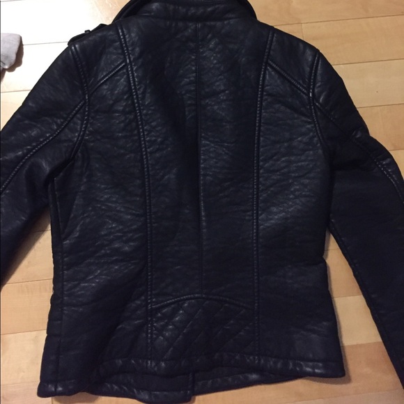 Rachel Roy Black Leather Jacket - Picture 5 of 8
