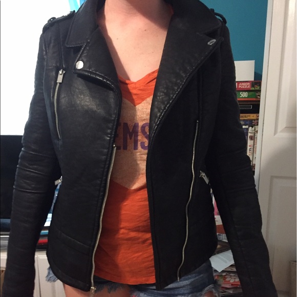 Rachel Roy Black Leather Jacket - Picture 6 of 8