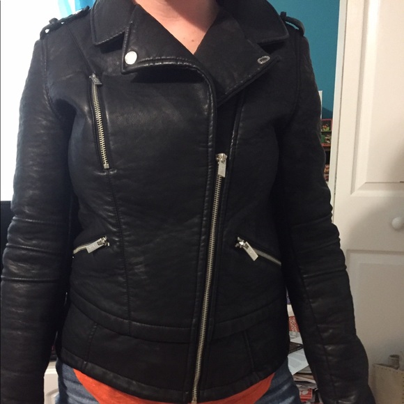 Rachel Roy Black Leather Jacket - Picture 7 of 8