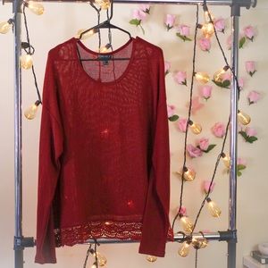 F21 Plus Lightweight Sweater Blouse