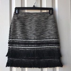 Tweed Tassel Fringe Skirt  [NWT]
