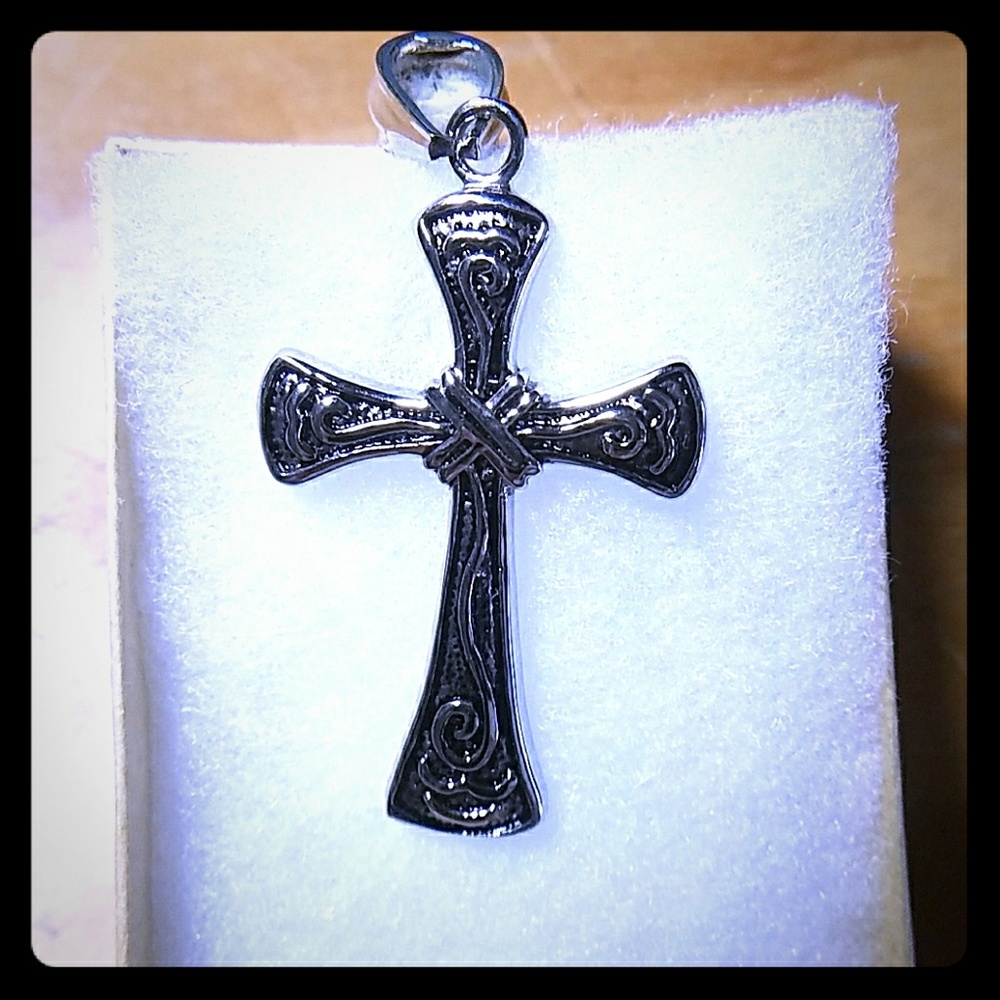 Stainless 1 3/4 inch Gaelic style cross
