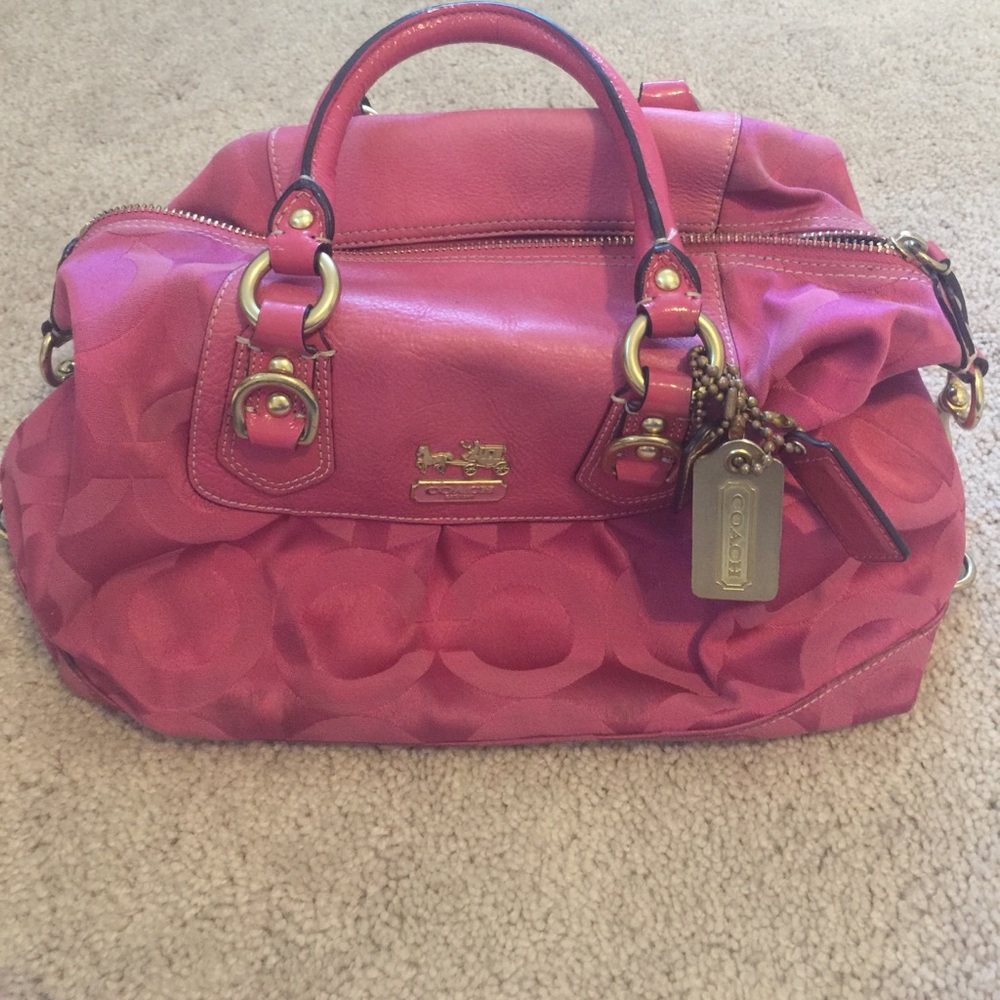 Pink coach purse