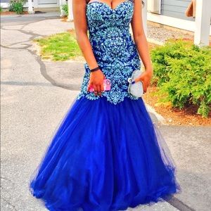 Royal blue Gown