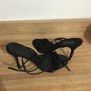 Gucci black crystal heels