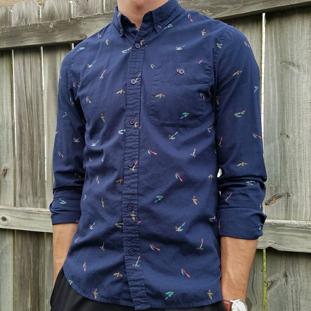 HP🎈ASOS Fishing Lure Button-Down