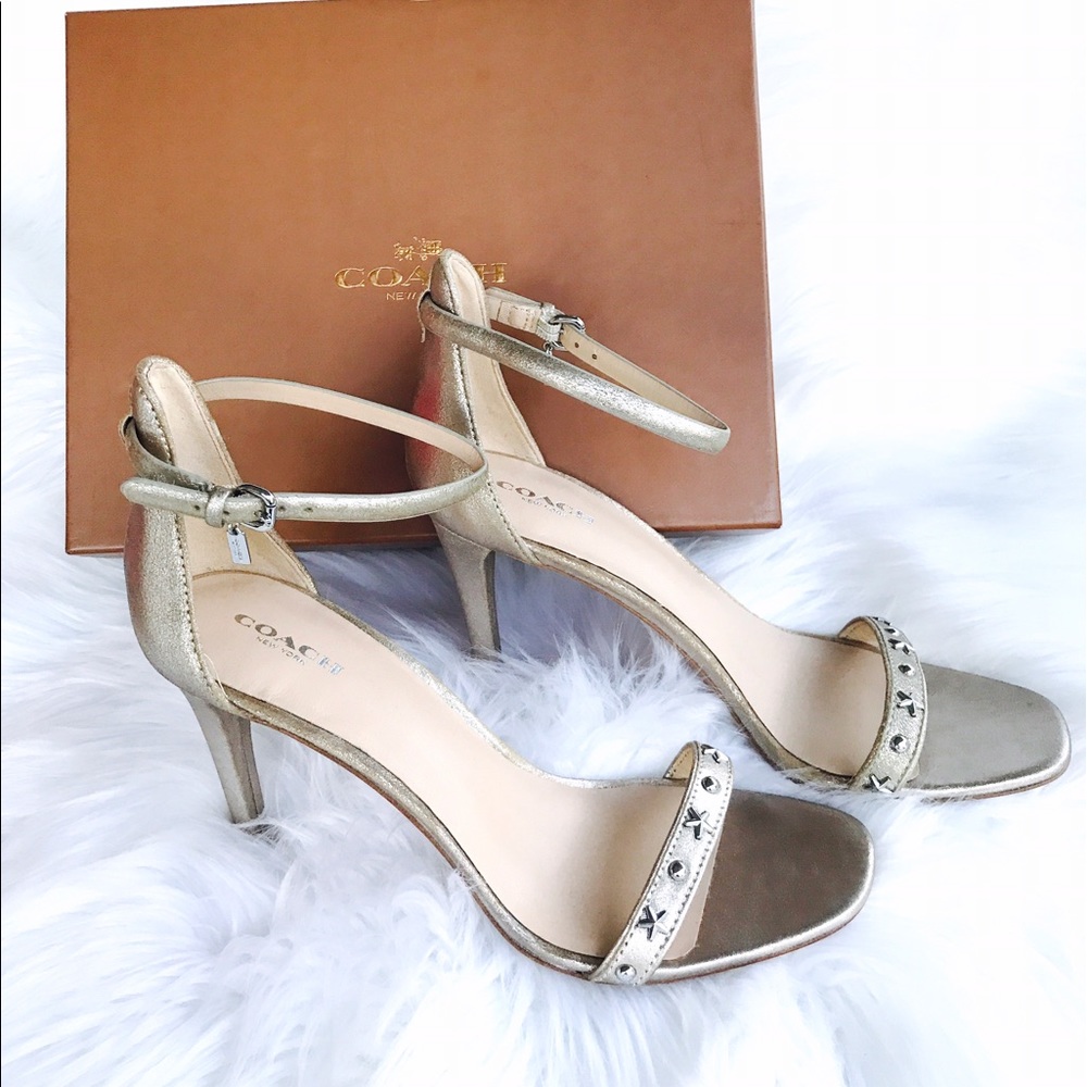 Coach Melrose Met Dusted Suede Sandal - Picture 4 of 8