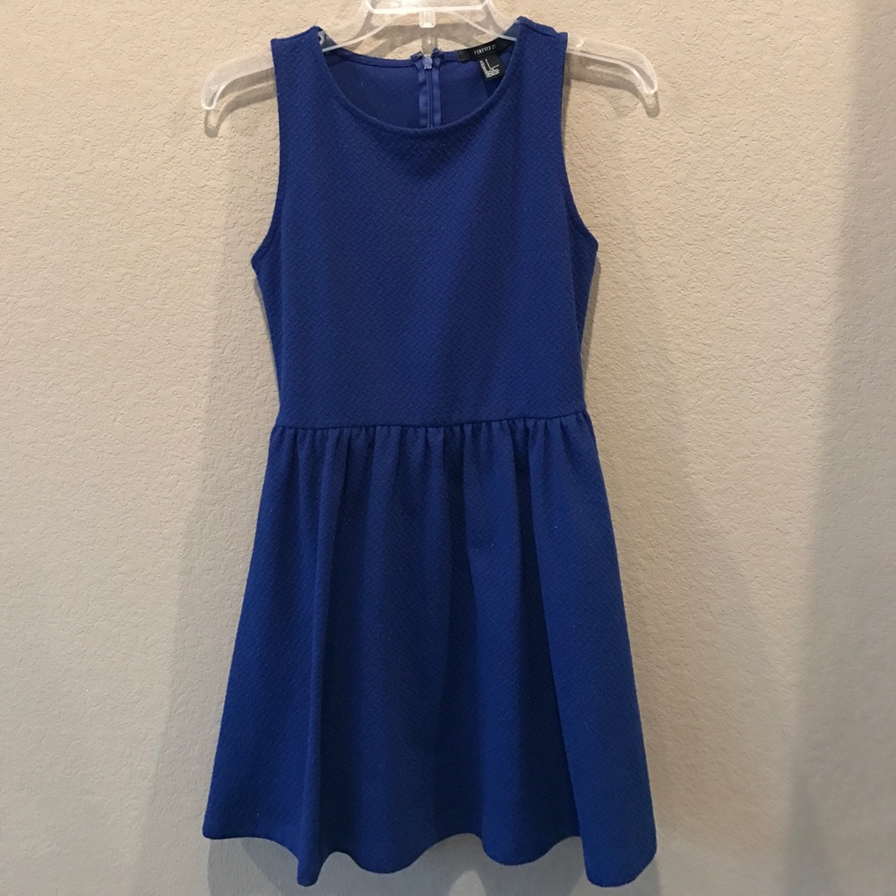 Forever 21 Blue Textured Dress