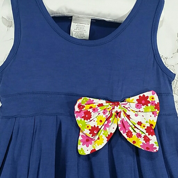 SALE***Navy blue Bow Dress. Kids   :) - Picture 2 of 4
