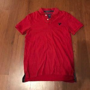 Men's Red American Eagle Polo