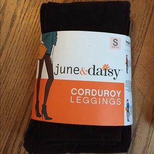 Black corduroy leggings