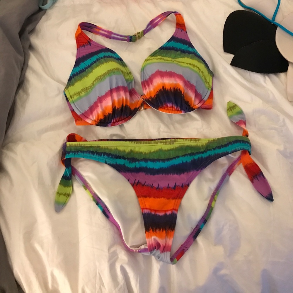 Victoria secret matching multicolor bikini