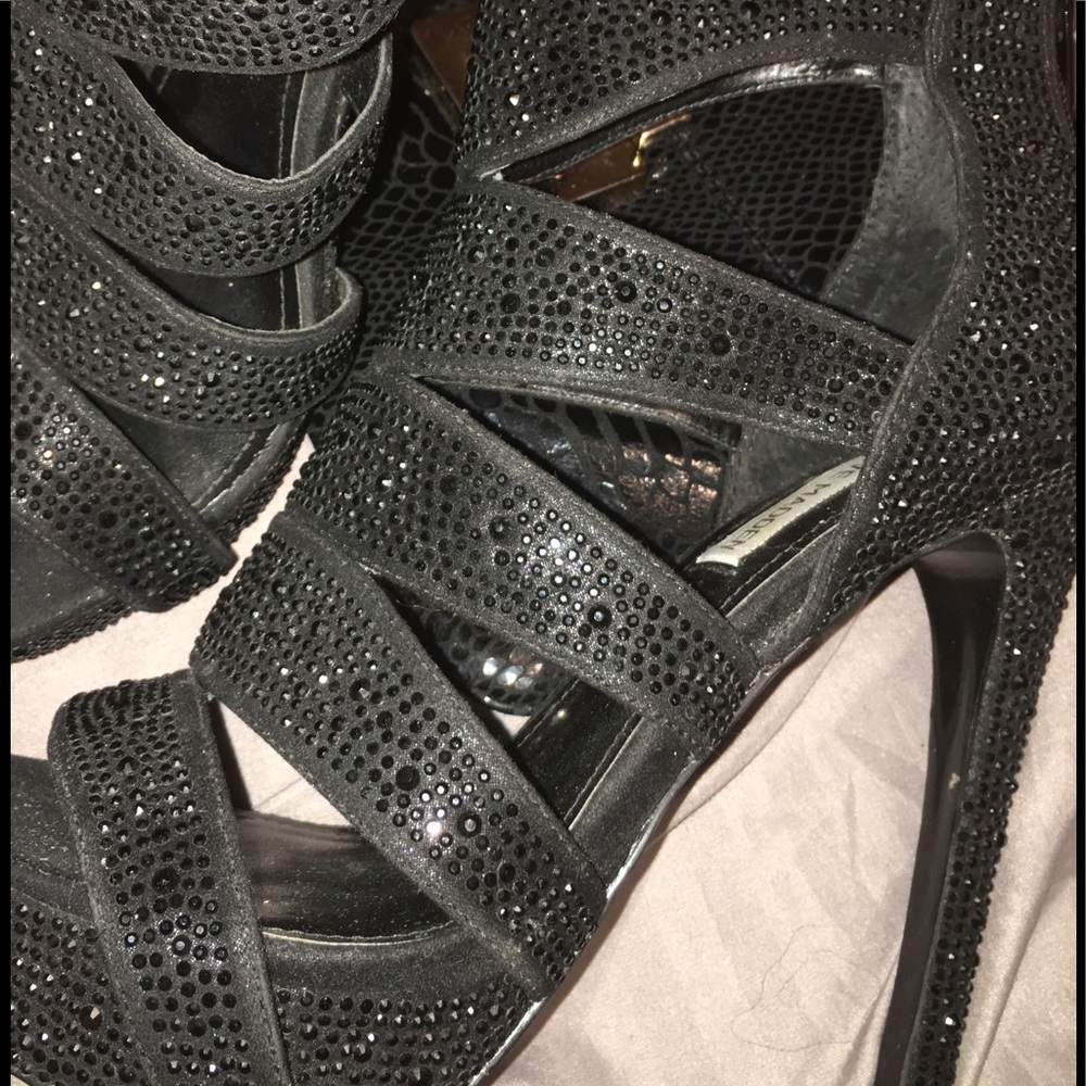 Black Steve Madden Rhinestone Heels