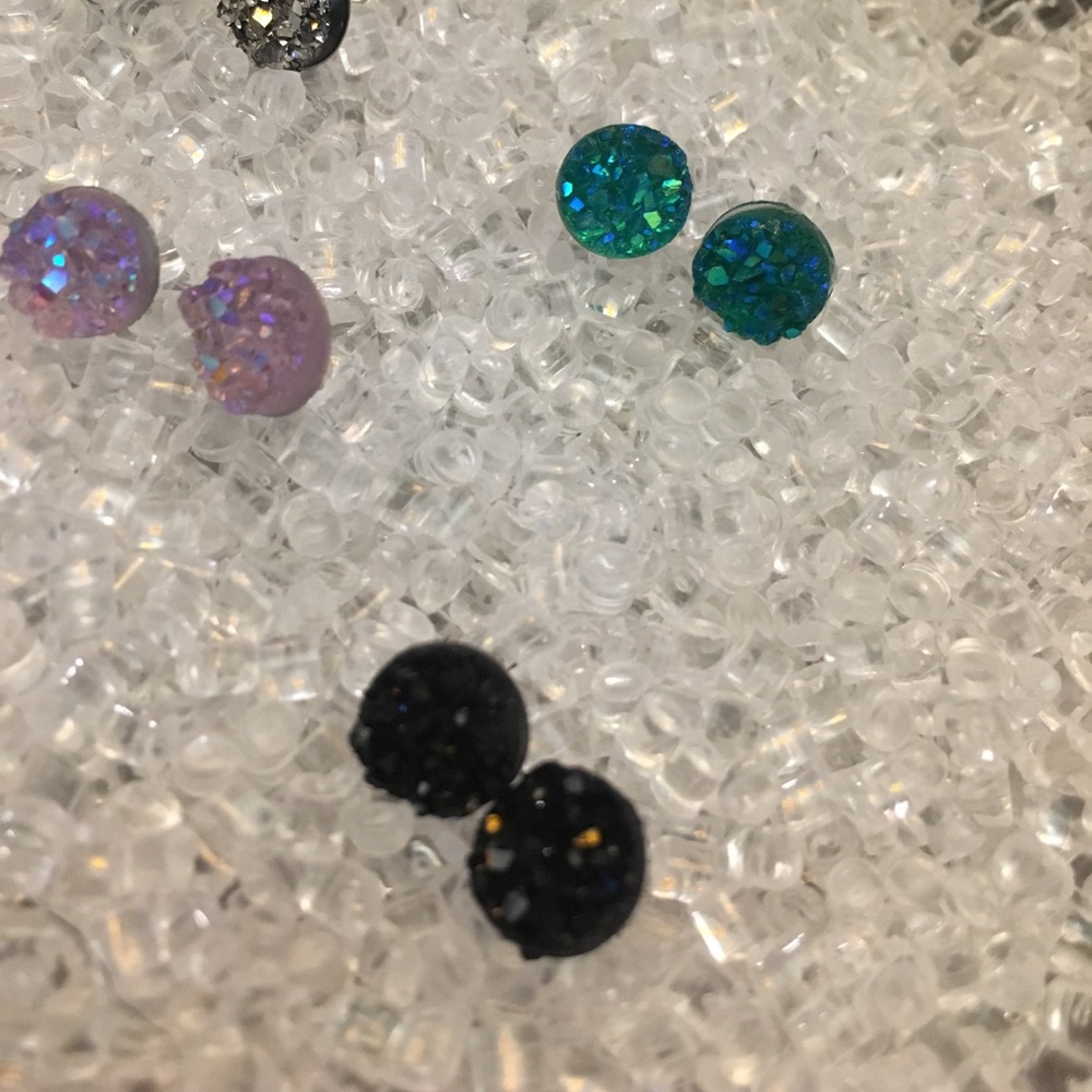 ✨2 for $8 Druzy Earrings- Stainless Steel - Picture 4 of 5