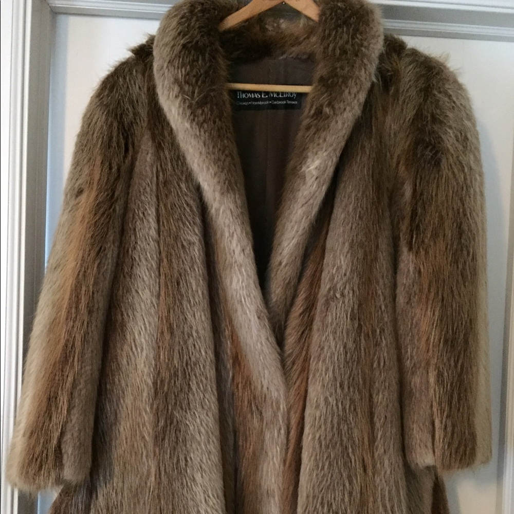 Quality raccoon coat