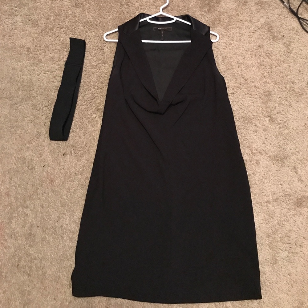 BCBG Black tuxedo dress sleeveless