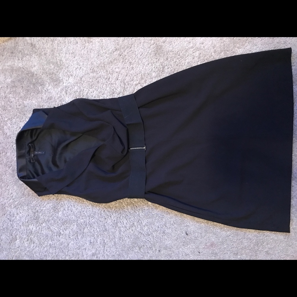 BCBG Black tuxedo dress sleeveless - Picture 3 of 4