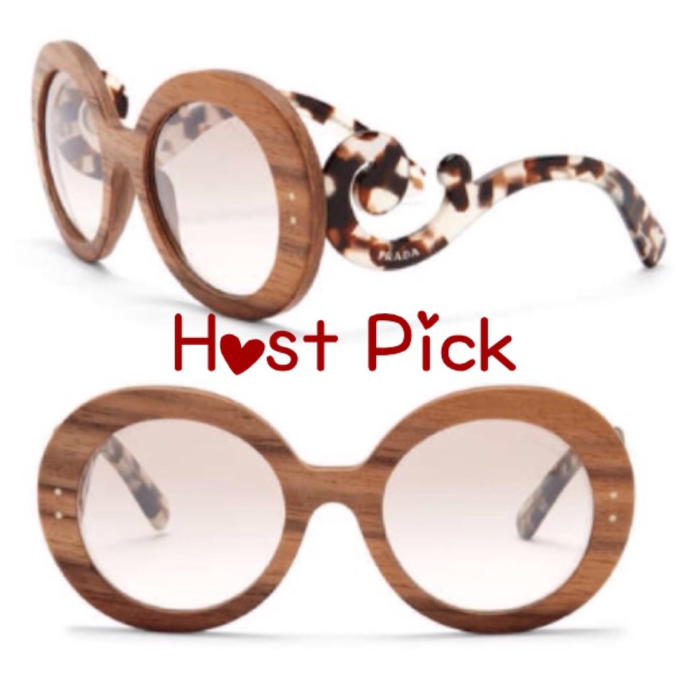 Prada Women's Raw Edition Baroque Wood Sunglasses
