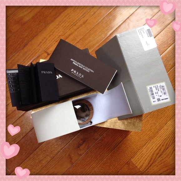 Prada Women's Raw Edition Baroque Wood Sunglasses - Picture 8 of 8