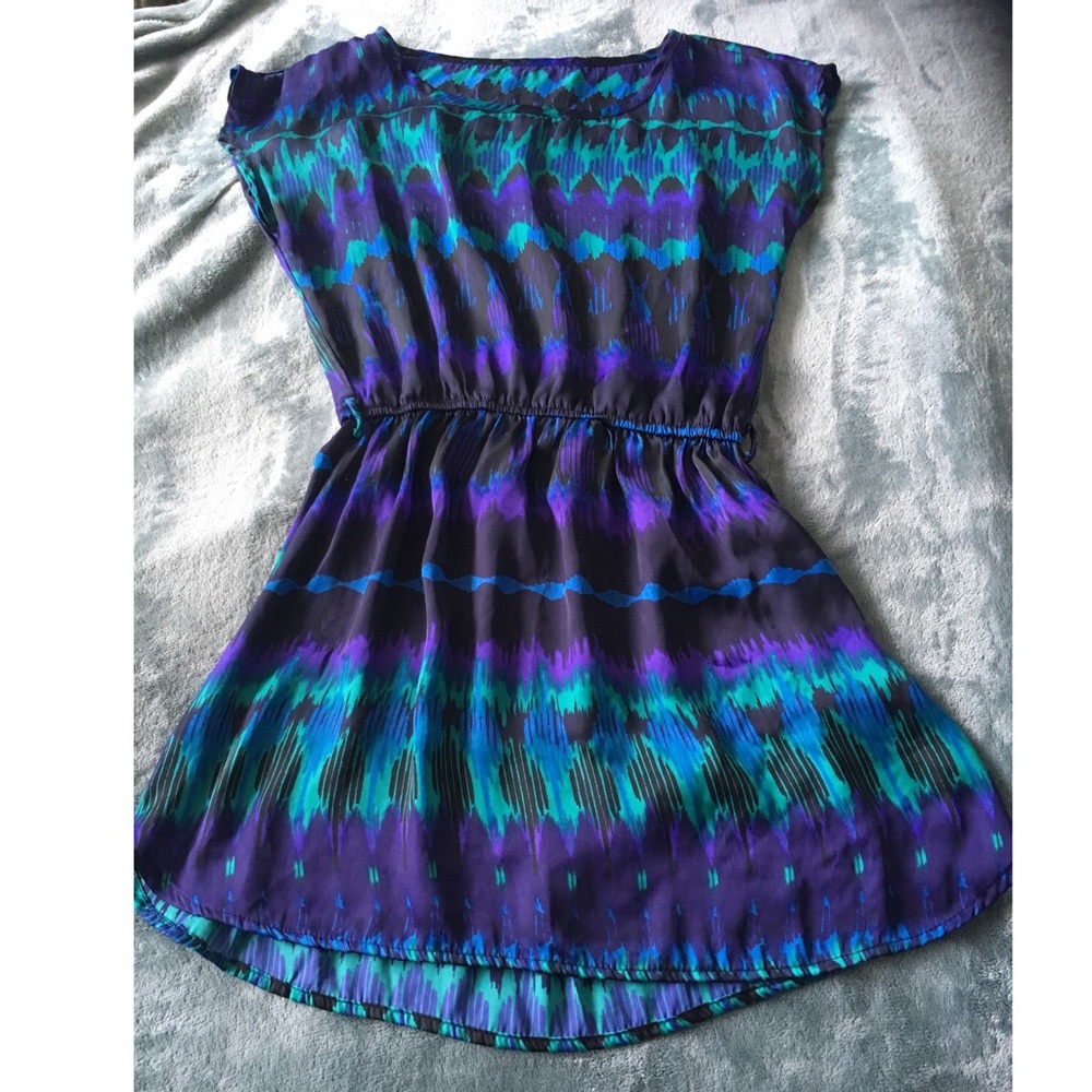Forever 21 Sheer Satin Print Minidress