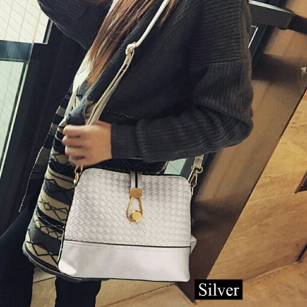 Silver shoulder bag